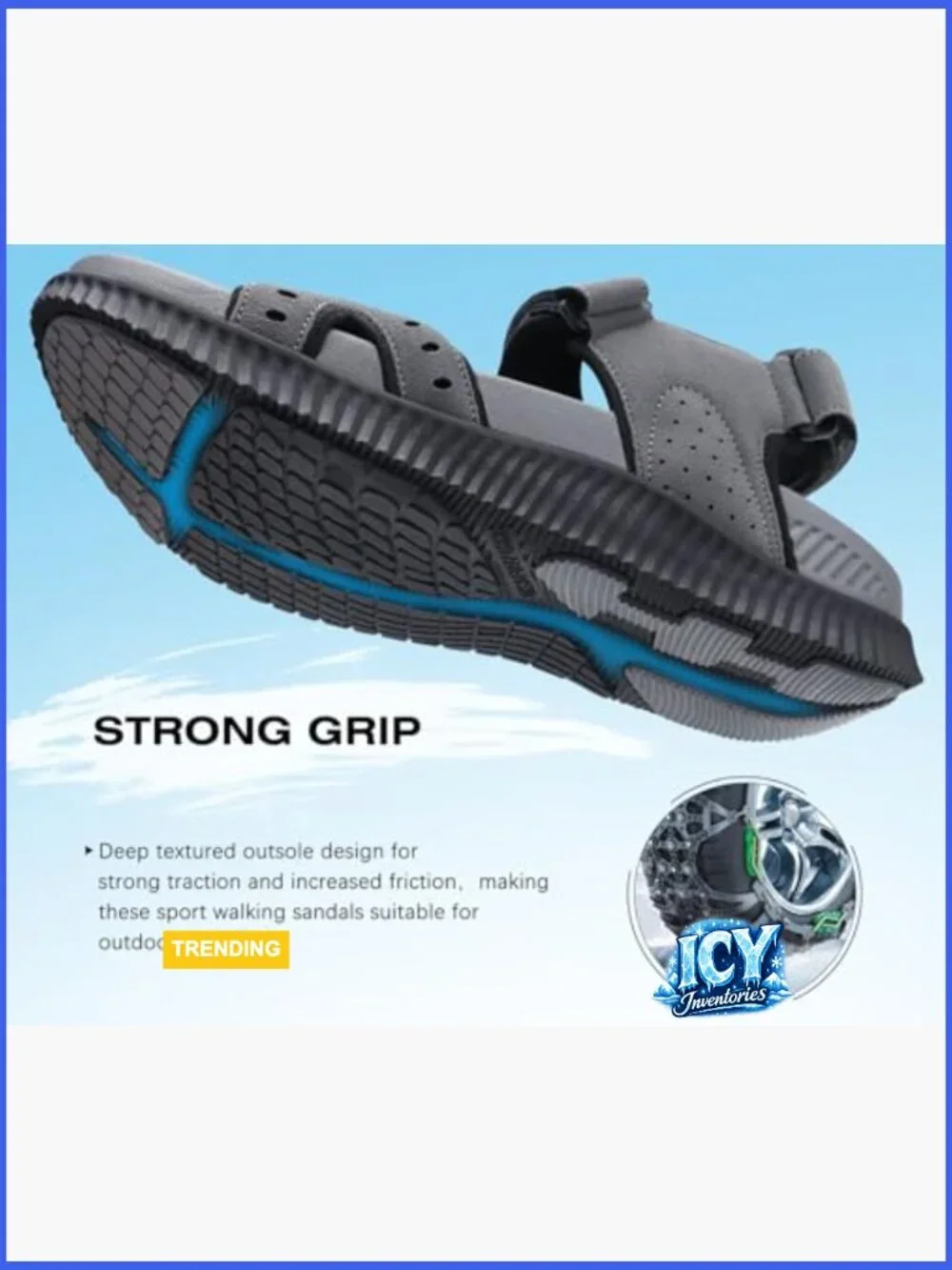 Men's Hiking Sandals with Arch Support Sport Recovery Athletic Walking Sandals
